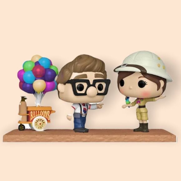 - 𝅺FUNKO Pop Moment Disney UP Carl & Ellie with Balloon cart #1152 - Picture 2 of 2